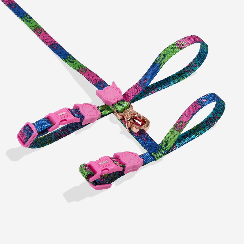 Lords Of Zee.Town Melted Cat Harness and Leash Set